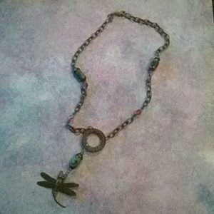 Hand-crafted dragonfly necklace